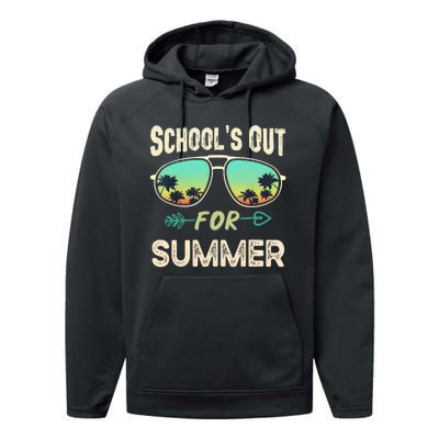 Schools Out For Summer Last Day Of School Student Teacher Performance Fleece Hoodie