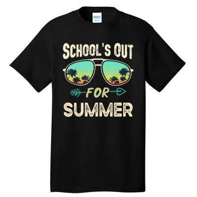 Schools Out For Summer Last Day Of School Student Teacher Tall T-Shirt