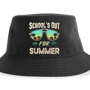 Schools Out For Summer Last Day Of School Student Teacher Sustainable Bucket Hat