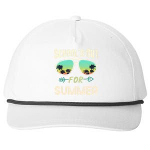 Schools Out For Summer Last Day Of School Student Teacher Snapback Five-Panel Rope Hat