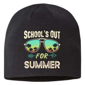 Schools Out For Summer Last Day Of School Student Teacher Sustainable Beanie