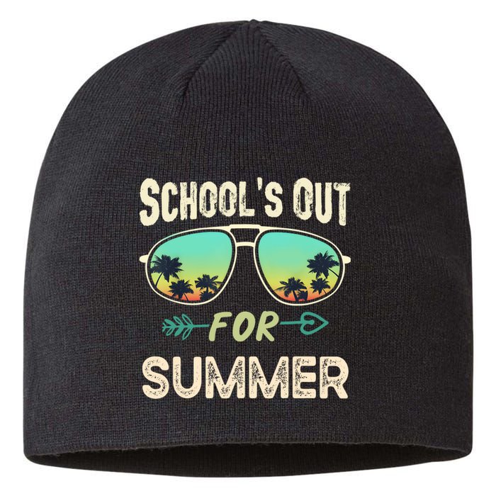 Schools Out For Summer Last Day Of School Student Teacher Sustainable Beanie