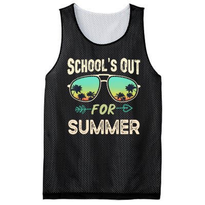 Schools Out For Summer Last Day Of School Student Teacher Mesh Reversible Basketball Jersey Tank