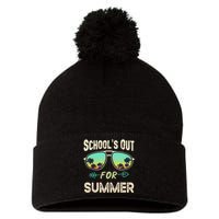 Schools Out For Summer Last Day Of School Student Teacher Pom Pom 12in Knit Beanie