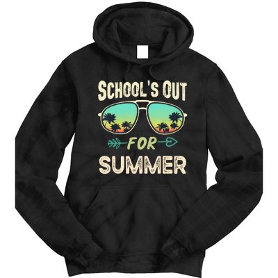 Schools Out For Summer Last Day Of School Student Teacher Tie Dye Hoodie