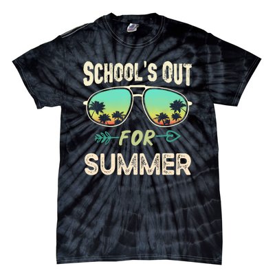 Schools Out For Summer Last Day Of School Student Teacher Tie-Dye T-Shirt