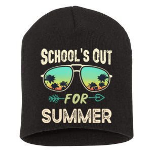 Schools Out For Summer Last Day Of School Student Teacher Short Acrylic Beanie