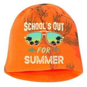 Schools Out For Summer Last Day Of School Student Teacher Kati - Camo Knit Beanie