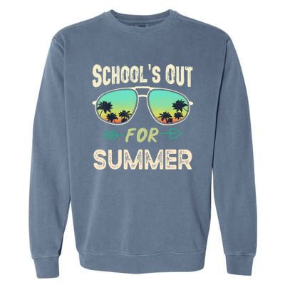 Schools Out For Summer Last Day Of School Student Teacher Garment-Dyed Sweatshirt