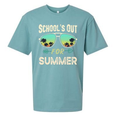 Schools Out For Summer Last Day Of School Student Teacher Sueded Cloud Jersey T-Shirt