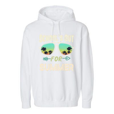 Schools Out For Summer Last Day Of School Student Teacher Garment-Dyed Fleece Hoodie