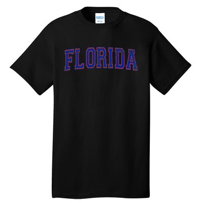 State Of Florida Varsity Blue Weathered Design Tall T-Shirt