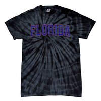 State Of Florida Varsity Blue Weathered Design Tie-Dye T-Shirt