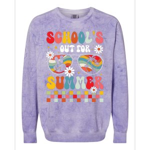 Schools Out For Summer Last Day Of School Teacher Boy Girl Colorblast Crewneck Sweatshirt