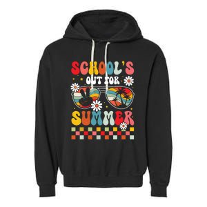 Schools Out For Summer Last Day Of School Teacher Boy Girl Garment-Dyed Fleece Hoodie