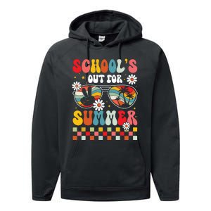 Schools Out For Summer Last Day Of School Teacher Boy Girl Performance Fleece Hoodie