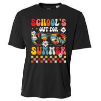 Schools Out For Summer Last Day Of School Teacher Boy Girl Cooling Performance Crew T-Shirt