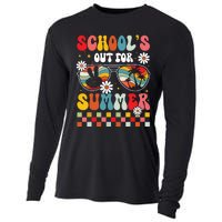 Schools Out For Summer Last Day Of School Teacher Boy Girl Cooling Performance Long Sleeve Crew