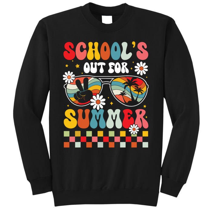 Schools Out For Summer Last Day Of School Teacher Boy Girl Tall Sweatshirt