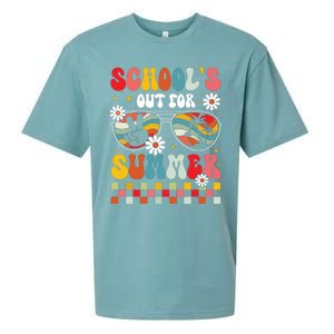 Schools Out For Summer Last Day Of School Teacher Boy Girl Sueded Cloud Jersey T-Shirt