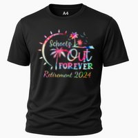 Schools Out Forever Retirement 2024 Retired Teacher Cooling Performance Crew T-Shirt