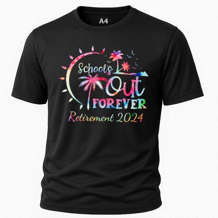 Schools Out Forever Retirement 2024 Retired Teacher Cooling Performance Crew T-Shirt