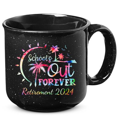 Schools Out Forever Retirement 2024 Retired Teacher 15oz Campfire Ceramic Mug