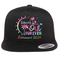 Schools Out Forever Retirement 2024 Retired Teacher Flat Bill Trucker Hat