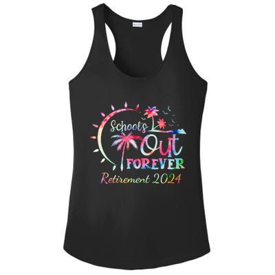 Schools Out Forever Retirement 2024 Retired Teacher Ladies PosiCharge Competitor Racerback Tank