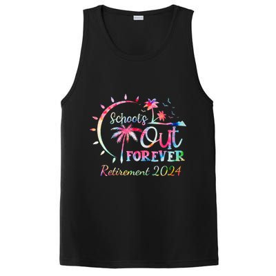 Schools Out Forever Retirement 2024 Retired Teacher PosiCharge Competitor Tank