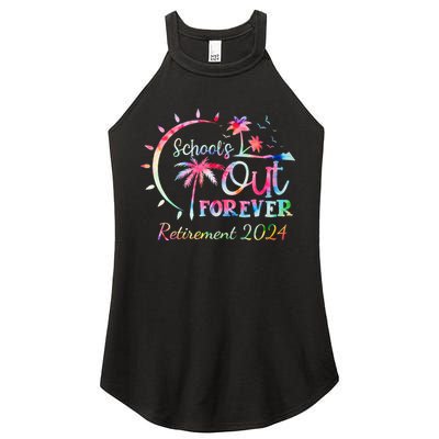 Schools Out Forever Retirement 2024 Retired Teacher Women's Perfect Tri Rocker Tank