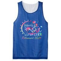Schools Out Forever Retirement 2024 Retired Teacher Mesh Reversible Basketball Jersey Tank