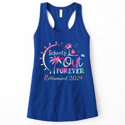 Schools Out Forever Retirement 2024 Retired Teacher Womens Tank Top