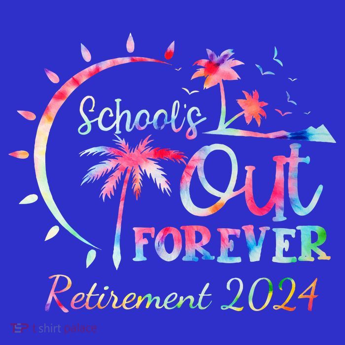 Schools Out Forever Retirement 2024 Retired Teacher Pom Pom 12in Knit Beanie
