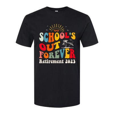 School's Out Forever Retired Teacher Groovy Retirement Softstyle CVC T-Shirt