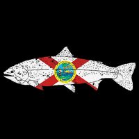 State Of Florida Fishing Flag Vintage Trout FL Tank Top