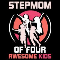 Stepmom Of Four Awesome Mother's Day Stepmother Mom Gift Drawstring Bag