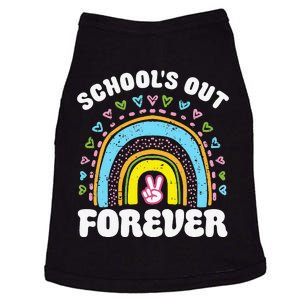 School's Out Forever Rainbow Teacher Retirement Teacher Life Doggie Tank