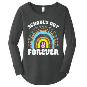 School's Out Forever Rainbow Teacher Retirement Teacher Life Women's Perfect Tri Tunic Long Sleeve Shirt