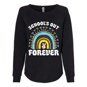 School's Out Forever Rainbow Teacher Retirement Teacher Life Womens California Wash Sweatshirt