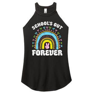 School's Out Forever Rainbow Teacher Retirement Teacher Life Women's Perfect Tri Rocker Tank