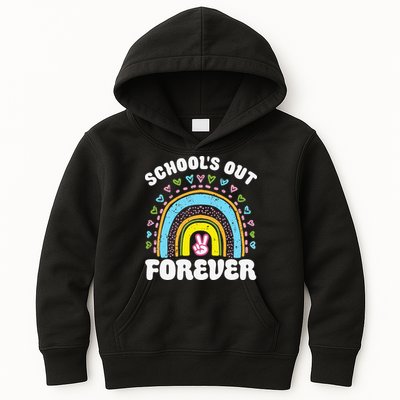 School's Out Forever Rainbow Teacher Retirement Teacher Life Kids Hoodie