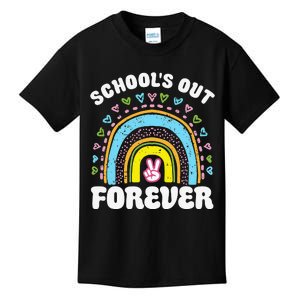 School's Out Forever Rainbow Teacher Retirement Teacher Life Kids T-Shirt