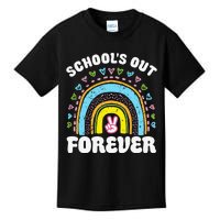 School's Out Forever Rainbow Teacher Retirement Teacher Life Kids T-Shirt