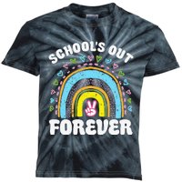 School's Out Forever Rainbow Teacher Retirement Teacher Life Kids Tie-Dye T-Shirt