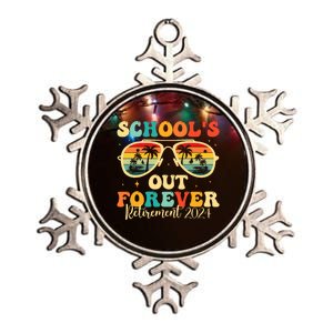 SchoolS Out Forever Retirement 2024 Retired Teacher Metallic Star Ornament