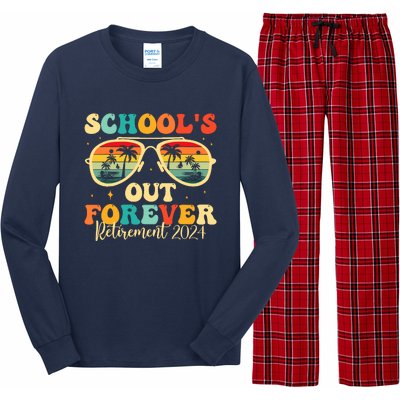 SchoolS Out Forever Retirement 2024 Retired Teacher Long Sleeve Pajama Set