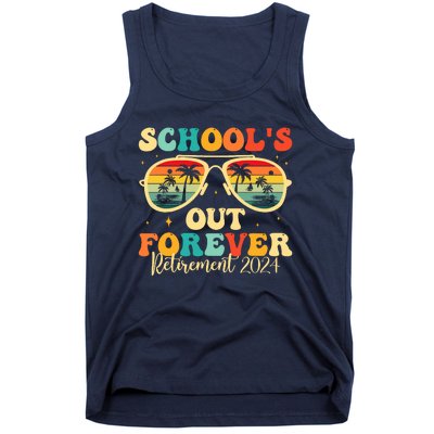 SchoolS Out Forever Retirement 2024 Retired Teacher Tank Top