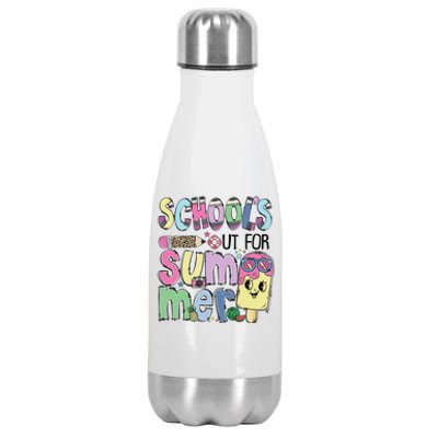 Schools Out For Summer Last Day Of School Design Stainless Steel Insulated Water Bottle