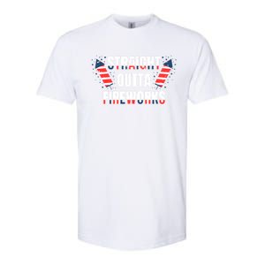 Straight Outta Fireworks Firecrackers 4th Of July Gift Softstyle CVC T-Shirt